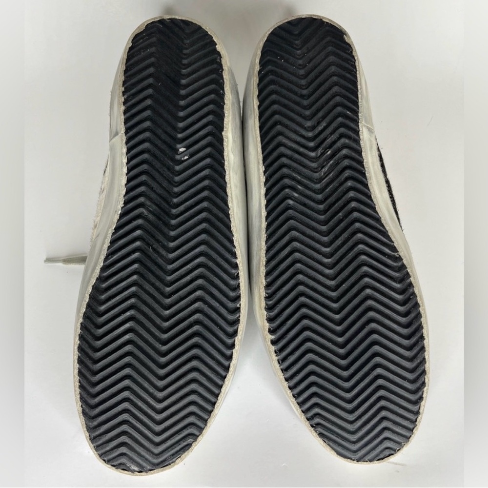 Authentic Golden Goose superstar sneakers size 38 zebra print silver star - Picture 8 of 11